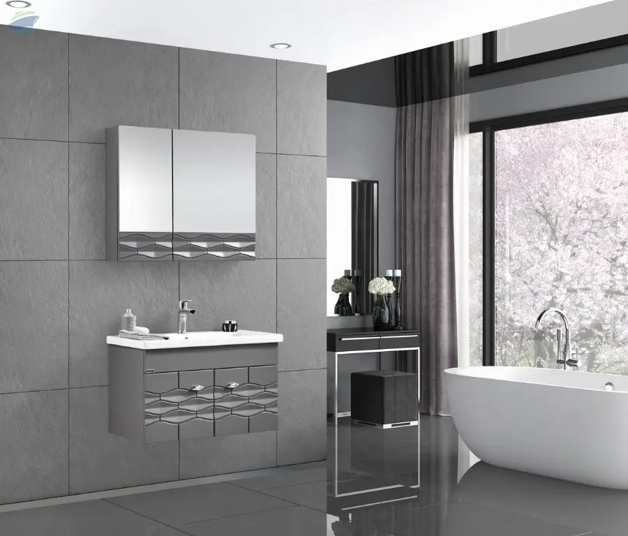 Lacia 80 Anthracite Bathroom Cabinet