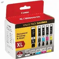Canon PGI-250XL & CLI-251 5-Cartridge Ink