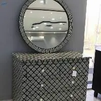 Resin Inlay Size Board And Round Mirror