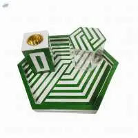 Resin And Wood Tray Acrylic Box Burner Set