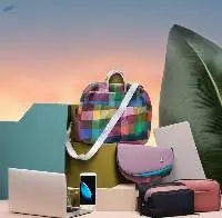 Vibrant Multi-Coloured Jute Cotton Laptop Bag