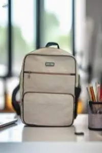 Merchentus India Jute Leather Backpack
