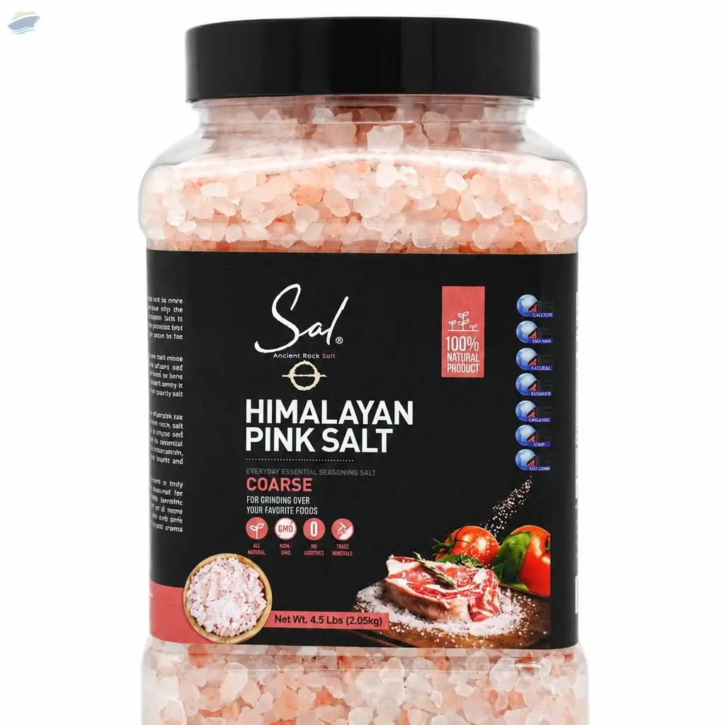 Himalayan Pink Salt Jar Grain