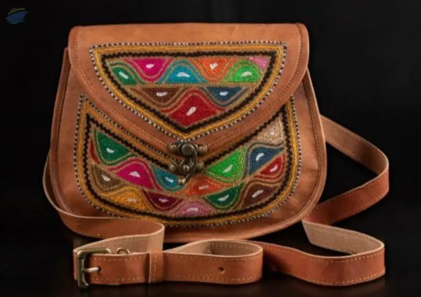 Unique Craft Leather Handicraft Bag Block Print