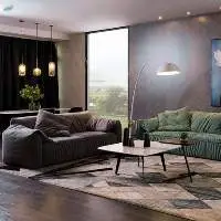 Lcs2002 Special Design Fabric Sofa Love Seat
