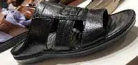 Sanmag Black Leather Slippers