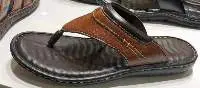 Sanmag Brown Leather Slippers