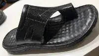 Sanmag Black Leather Slippers