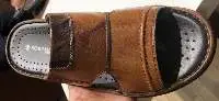 Sanmag Brown Leather Slippers