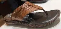 Sanmag Brown Leather Slippers