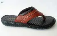 Sanmag Brown Leather Slippers