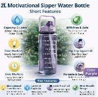 Sipper Water Bottle/Fridge Bottle - 2L