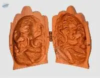 Wood Laxmi Ganesh Idol