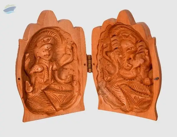 Wood Laxmi Ganesh Idol