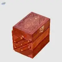 Wooden Single Stair Jewelry Box