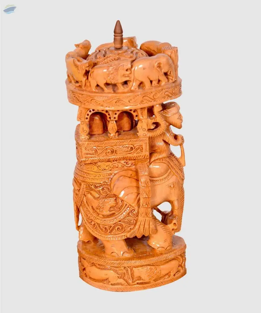 Wooden Royal Maharaja (King) Elephant