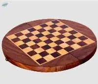 Wooden Round Chess Game