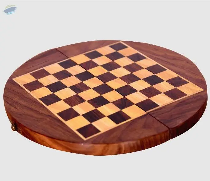 Wooden Round Chess Game