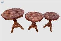 Wooden Three Leg Pillar Table