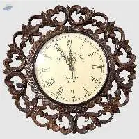 Wooden Leaf Wall Clock