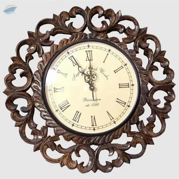 Wooden Leaf Wall Clock