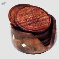 Wooden Lotus Coaster
