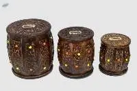 Wooden Wine Barrel Money Bank Set (Set of three)