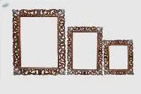 Wooden Rectangle Mirror/ Photo Frame Set