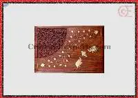 Two Elephant Wooden Jewelry Box