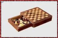 Wooden Portable Magnetic Squire Chess Box