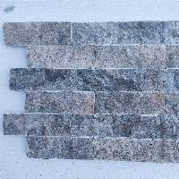 Silver Travertine Split Face  (5x15 cm)