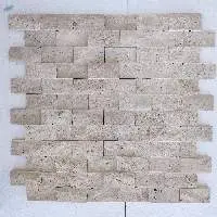 Light-Medium Travertine Split Face on Mesh