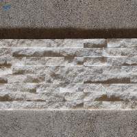 Smokey White Marble Split Face Ledger Pannel