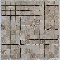 Rustic Travertine Filled & Honed Mosaic On Mesh