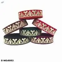 Velvet Designer Embroidery Gota Patti Laces