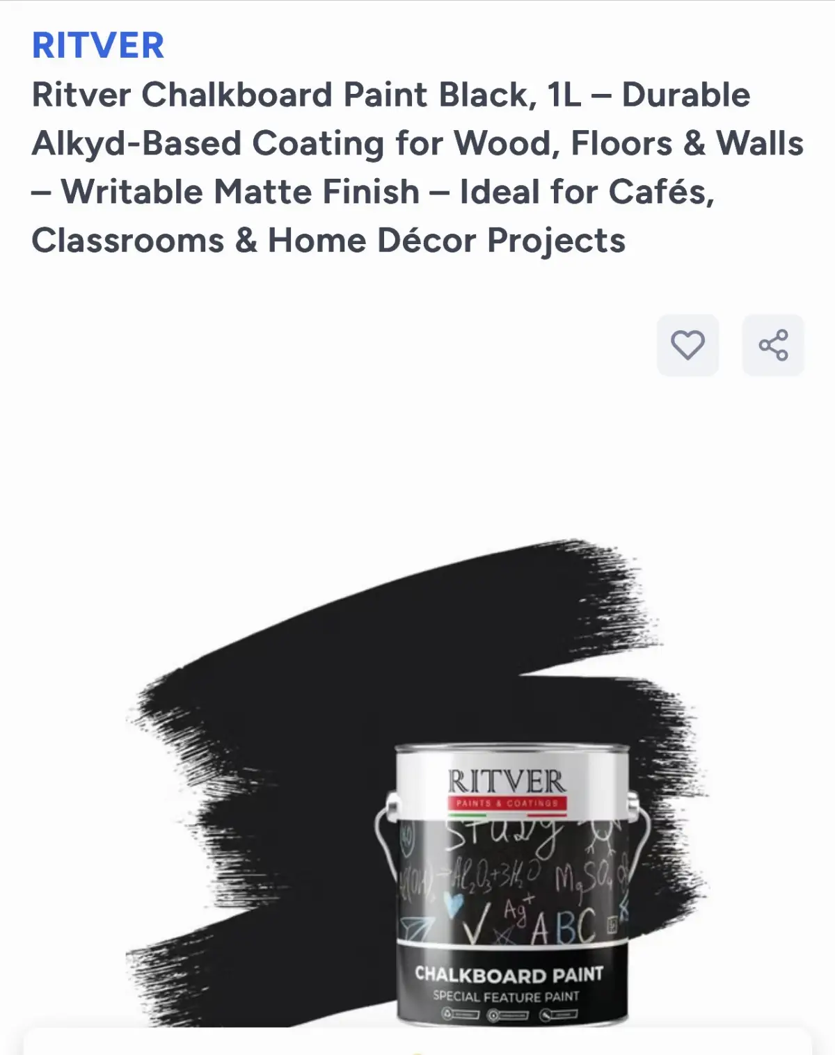 Ritver Black Board Paint