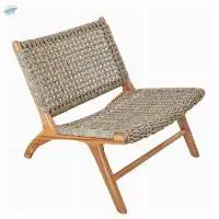 Teak Lounge Chair Tresse Seagrass