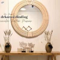 Rattan Circular Mirror