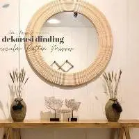 Rattan Circular Mirror