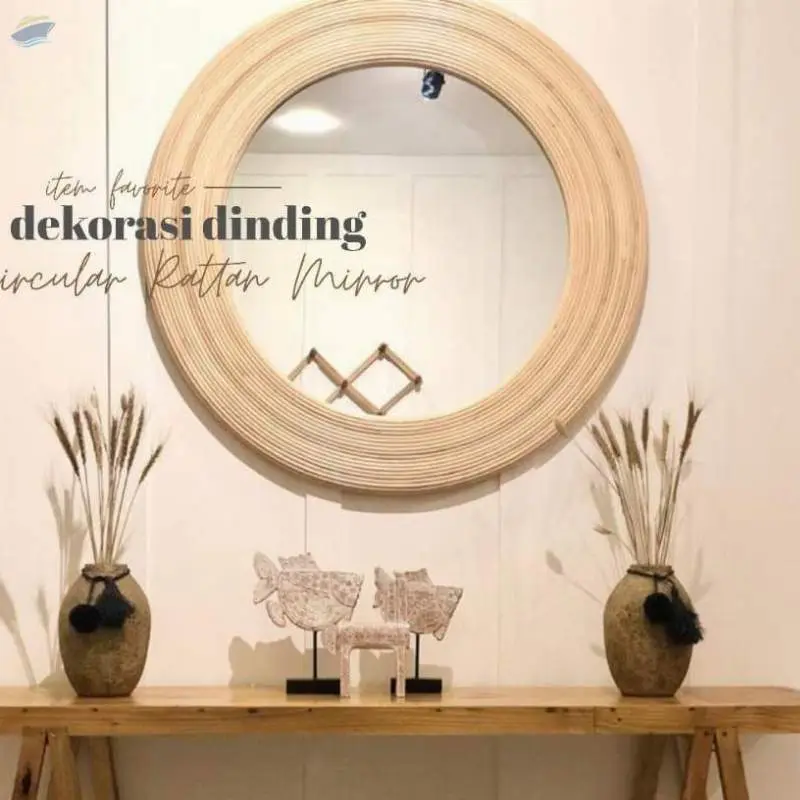 Rattan Circular Mirror
