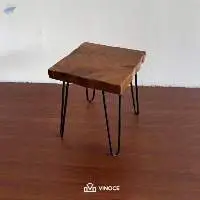 Square Teak Side Table
