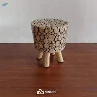 Teak Wood Furniture Twigs Stool