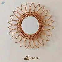 Rattan Mirror Sunflo