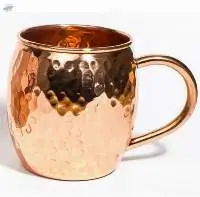 Hammered Copper Barrel Beer Mug