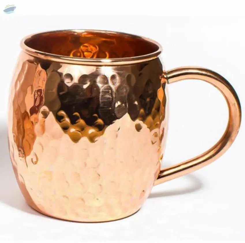 Hammered Copper Barrel Beer Mug