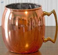 Copper Moscow Beer Mug With Brass Handle