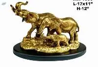 Cast Metal Fengshui Elephant animal Figurine