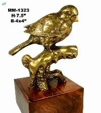 Cast Metal Fengshui Sparrow Bird Figurine