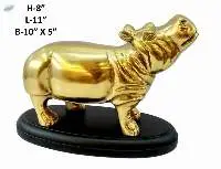 Cast Metal Fengshui Hippopotamus Animal Figurine
