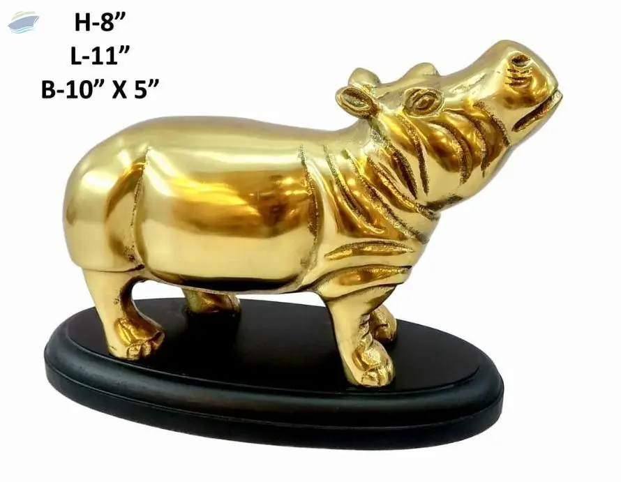 Aluminum Fengshui Hippopotamus Animal Figurine